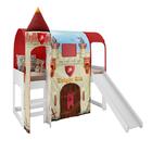 Cama Com Escorregador Com Dossel 1 Torre Com Leds Forte