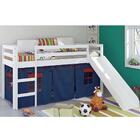 Cama Com Escorregador E Tenda Castelo Azul Para Meninos - Cas