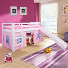 Cama Com Escorregador E Tenda Rosa/azul Casatema