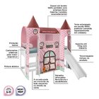 Cama Com Escorregador Joy Com Dossel Barraca Doce Casinha E 2