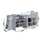 Cama Com Escrivaninha Solteiro Branco Master Gabrielli Móveis