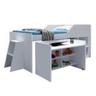 Cama Com Escrivaninha Solteiro Branco Master Gabrielli Móveis