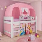 Cama Com Shine E Barraca Provença Branco E Rosa Com Colchão