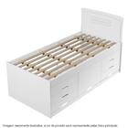 Cama Cômoda Solteiro Florença Com 7 Gavetas Branco Fosco - Ca