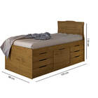 Cama Cômoda Solteiro Florença Com 7 Gavetas Branco Fosco - Ca