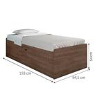 Cama Compartimento Solteiro Hanna Chocolate