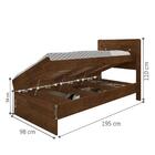 Cama Compartimento Solteiro Rosangela Malbec Com Colchão