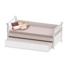 Cama Da Babá Júlia Com Cama Auxiliar Branco Brilho Carolina B
