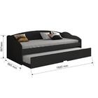 Cama De Babá Solteiro Funny Preto Fosco