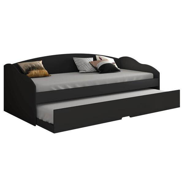 Cama De Babá Solteiro Funny Preto Fosco