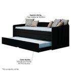 Cama De Babá Solteiro Happy Preto Fosco