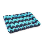 Cama De Cachorro Azul Grande 50cm X 50cm Com Almofada Ossinho