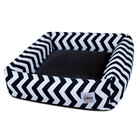 Cama De Cachorro Com Zíper Hanna - M - Chevron Preto
