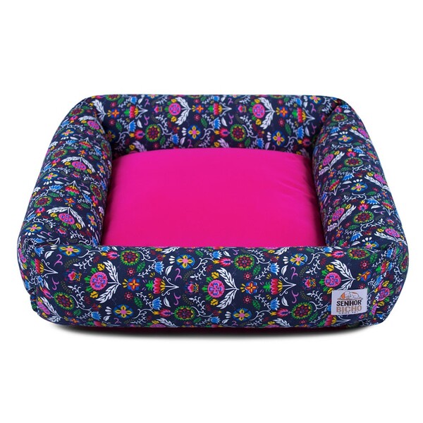 Cama de Cachorro com Zíper Hanna Senhor Bicho - GG - Floral