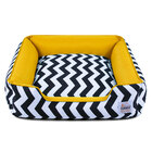 Cama De Cachorro Com Zíper Pandora - G - Chevron Amarelo