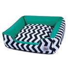 Cama De Cachorro Com Zíper Pandora - Gg - Chevron Verde