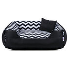 Cama De Cachorro Dupla Face Lola - Egg - Chevron Preto