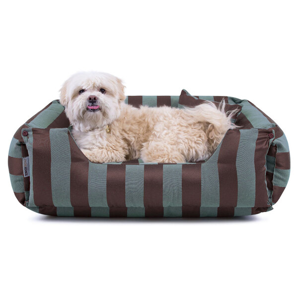 Cama De Cachorro Dupla Face Lola - G - Jacquard Marrom