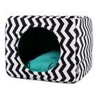 Cama De Cachorro E Gato Toca Iglu - G - Chevron Verde