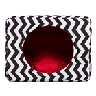 Cama De Cachorro E Gato Toca Iglu - M - Chevron Vermelho