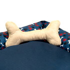 Cama De Cachorro Grande Azul 60cm X 60cm Estampada Com Almofa