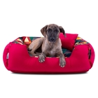 Cama De Cachorro Impermeável Lola - G - Geometric Vermelho