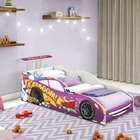 Cama De Carro Infantil Raio Lilás