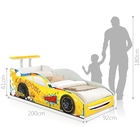 Cama De Carro Solteiro Raio Amarelo