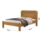 Cama De Casal 100% Mdf 103,5cm X 144cm X 195cm Sofia Nature/