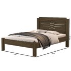 Cama De Casal 100% Mdf 103,5x144x195cm Sofia Castanho/ Off Wh
