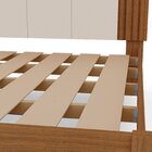 Cama De Casal 100% Mdf 123cm X 175cm Duo Freijó / Off White