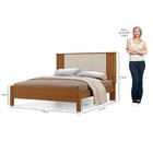 Cama De Casal 100% Mdf 123cm X 175cm Duo Freijó / Off White