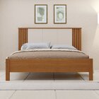 Cama De Casal 100% Mdf 123cm X 175cm Duo Freijó / Off White