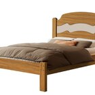 Cama De Casal 100% Mdf 144cm X 195cm X 107cm Nature/ Off White