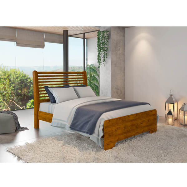 Cama De Casal 100% Mdf Class - Nature Madeirado