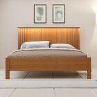 Cama De Casal 100% Mdf Com Led 123cm X 175cm Duo Freijó