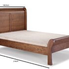 Cama De Casal 140cm Madeira Maciça Amsterdã Amêndoa