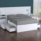 Cama De Casal 147cm 4 Gavetas Dreams F04 Branco