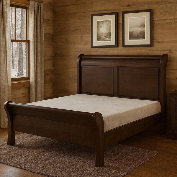 Cama De Casal 160m Madeira Maciça Amsterdã Capuccino