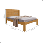 Cama De Casal  Cascavel Naturalle Off White