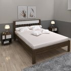 Cama De Casal  Nogal / Branco