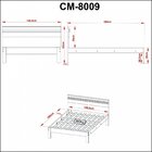 Cama De Casal  Nogal / Branco