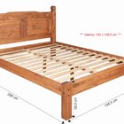 Cama De Casal Acapulco Quarto Rústico 100% Madeira Maçiça  Ce