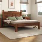 Cama De Casal Acapulco Quarto Rústico 100% Madeira Maçiça  Ce