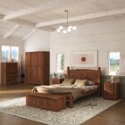 Cama De Casal Acapulco Quarto Rústico 100% Madeira Maçiça  Ce