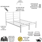 Cama De Casal Aço Tubular Pés Reforçados Para Estabilidade Br