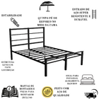 Cama De Casal Aço Tubular Pés Reforçados Para Estabilidade Pr