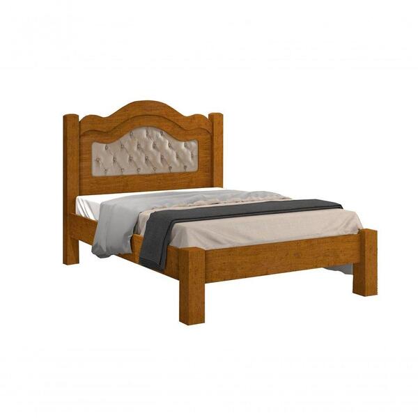 Cama De Casal Adulto Estrado E Pes Reforçado Ligia Mel