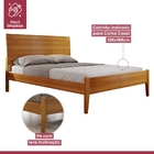 Cama De Casal Amazone 140cm Madeira Maciça Amêndoa Mel - Josa
