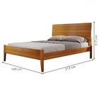 Cama De Casal Amazone 160cm Madeira Maciça Amêndoa Mel - Josa